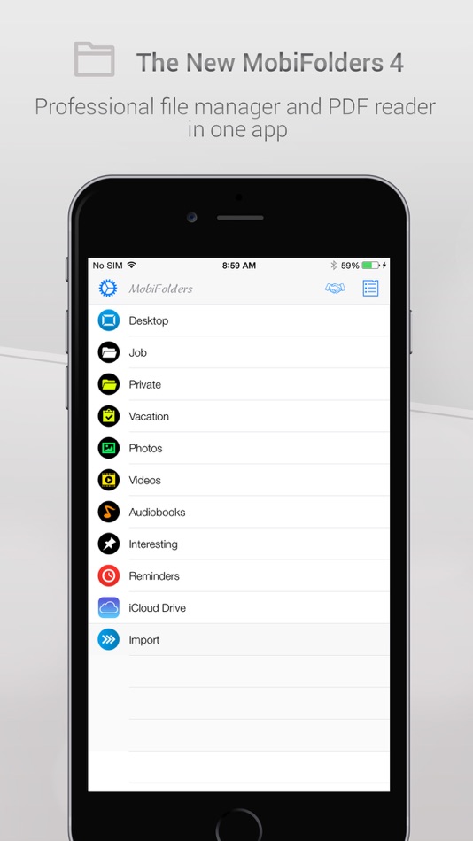 #1. MobiFolders 4 (iOS) Bởi: Telejur Software Solutions GmbH