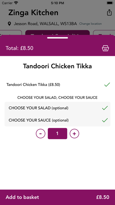 Screenshot 3 of Zinga Kitchen App