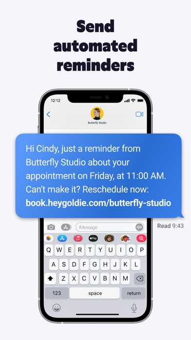 Goldie: Scheduling app Screenshot