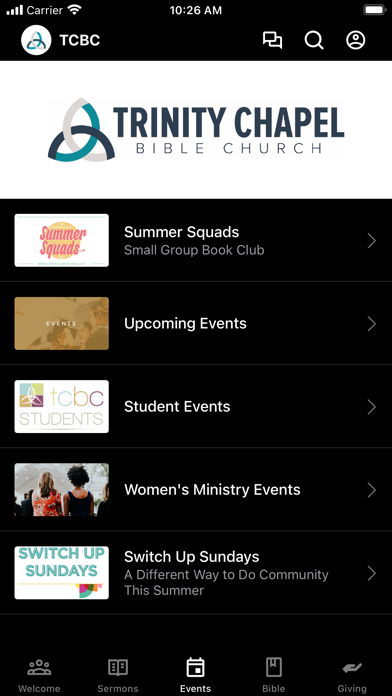 Trinity Chapel Bible Church Screenshot