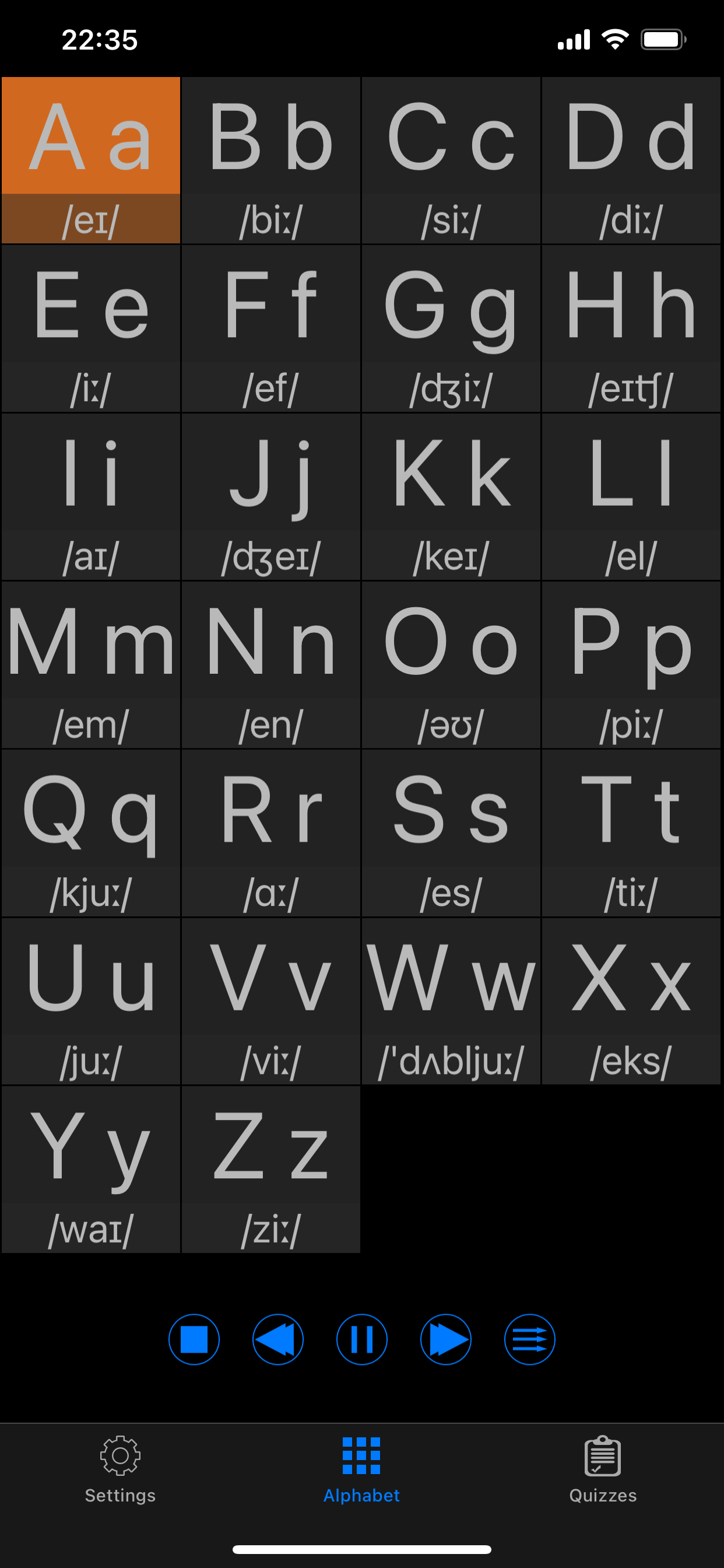 English Alphabet: Letter ABC