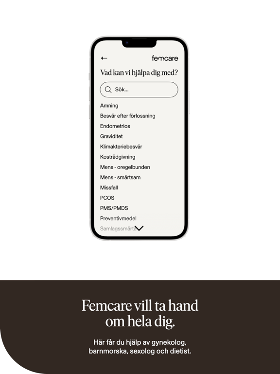 Screenshot #5 pour Femcare. Vård för varje kvinna