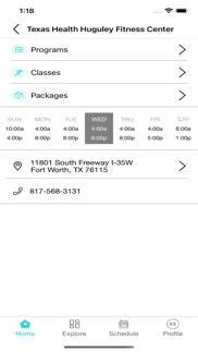texas health huguley fitness iphone screenshot 3