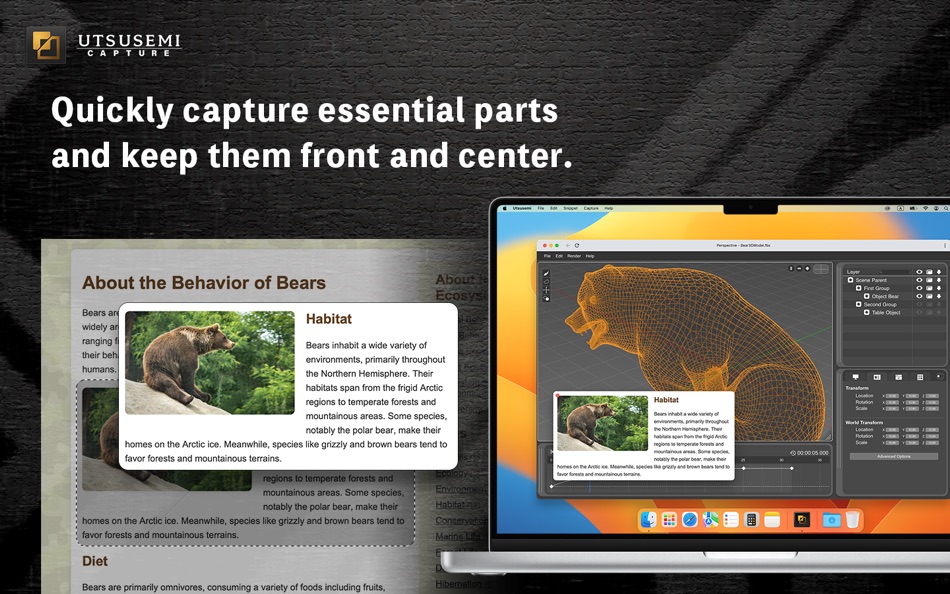 #1. Utsusemi – Quick Ref Capture (macOS) 来自: Monochoria Design Co.,Ltd
