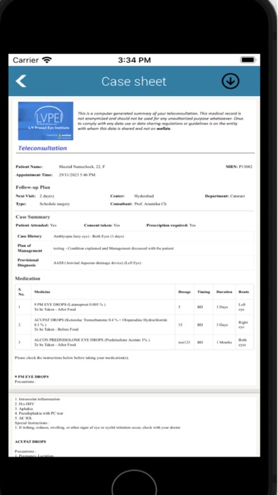 LVPEI Connect Screenshot