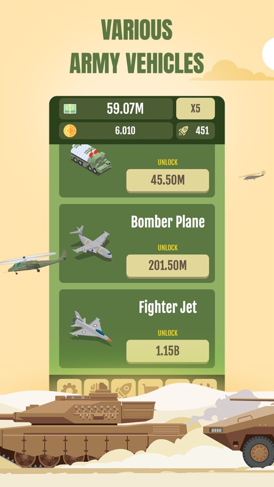 #3. Idle Army Vehicle Tycoon (iOS) 由: Tuna Ozcelik