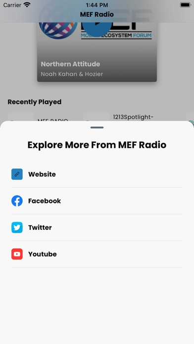 MEF Radio Screenshot