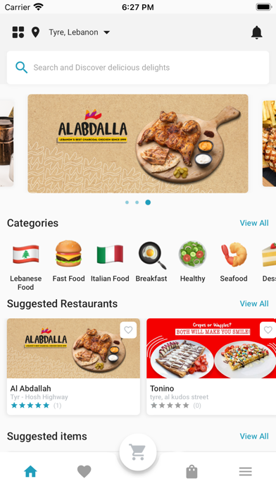 Grabit Food Delivery Lebanon Screenshot