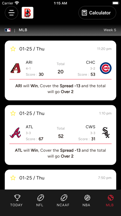 AI Bovada Picks Screenshot