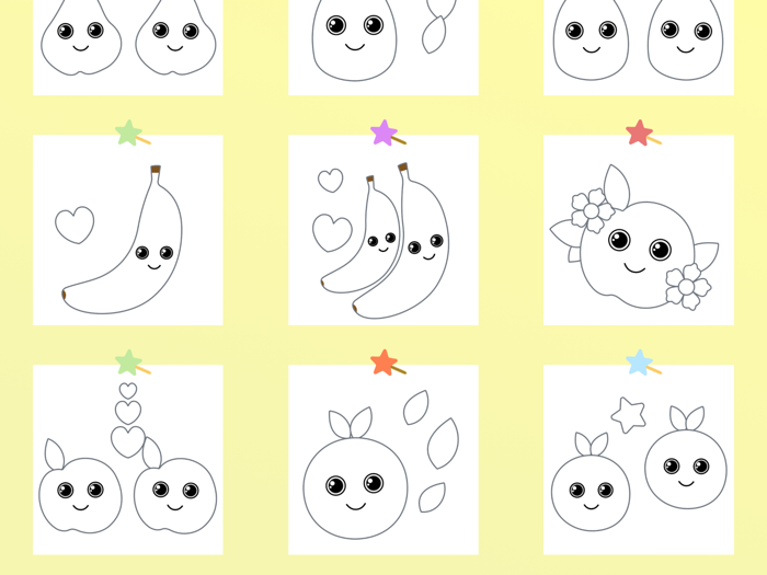 Fruit Coloring for Kid Toddler