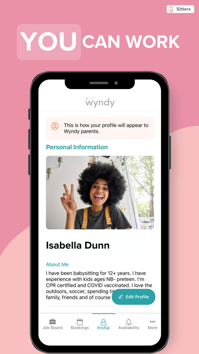 Wyndy: Babysitting, simplified Screenshot