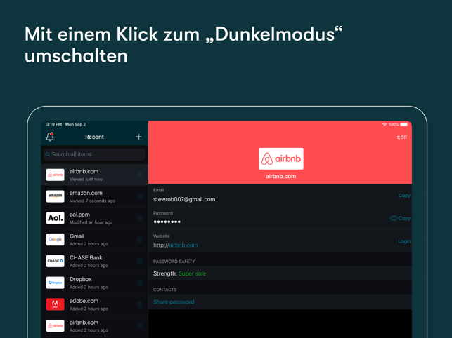 ‎Passwort-Manager von Dashlane Screenshot