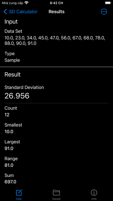Standard Deviation Calc - SD Screenshot