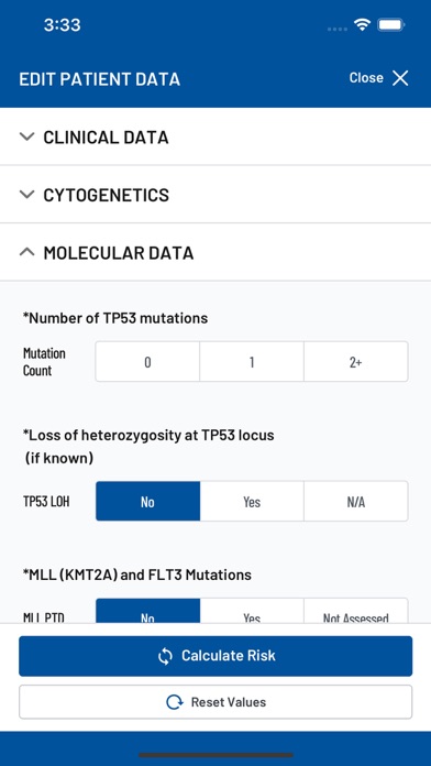 IPSS-M Risk Calculator Screenshot