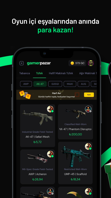 gamerpazar: Skin ve Ekipmanlar Screenshot