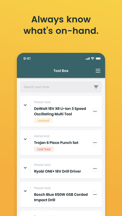 MyTool: Total Tool Management Screenshot
