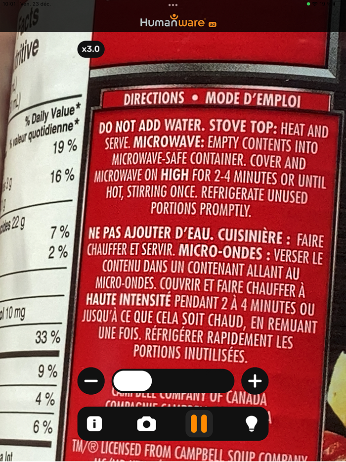 HumanWare explorē Magnifier