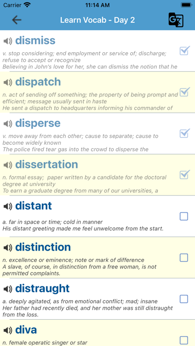 4000 SAT Vocabulary Screenshot