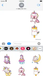 naughty unicorn stickers iphone screenshot 1