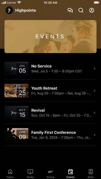 Highpointe Ministries Screenshot