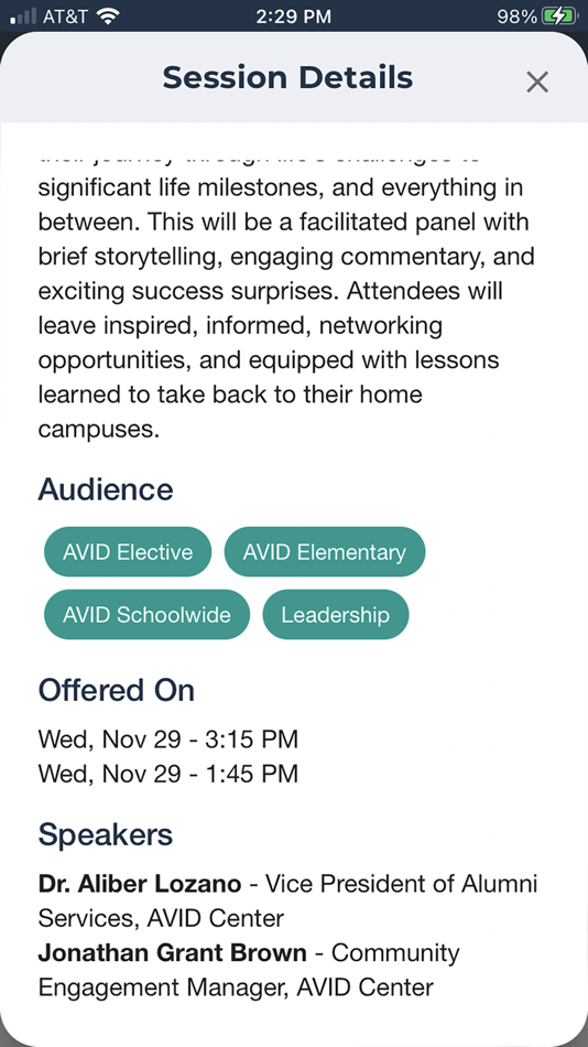 #8. AVID Event (iOS) 由: AVID Center
