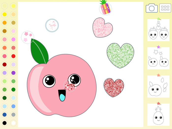 Fruit Coloring for Kid Toddler