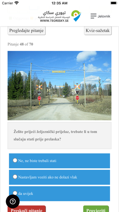 Teori B körkort - Kroatiska Screenshot