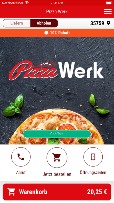 Pizza Werk Driedorf Screenshot