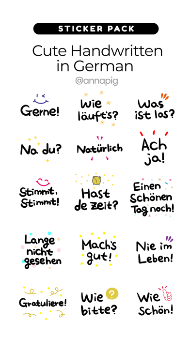 Screenshot #1 pour Cute Handwritten in German