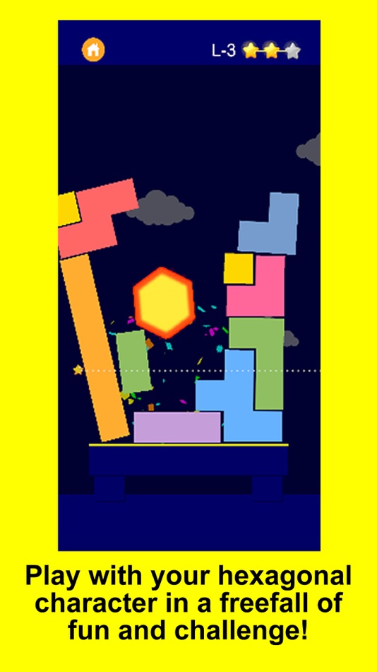 #4. Hexagon Falling (iOS) Podle: Felix Peralta