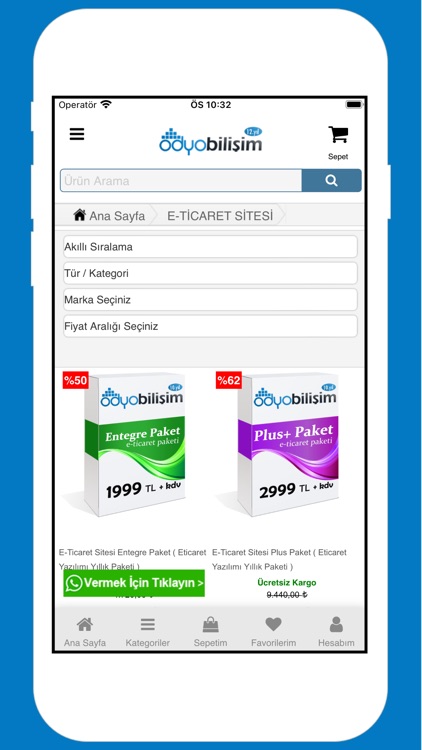 Odyobilişim ETicaret Paketleri