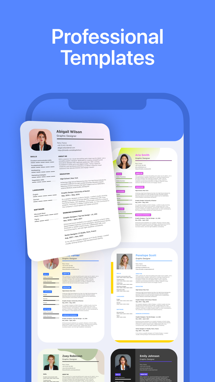 Resume  CV Builder Templates
