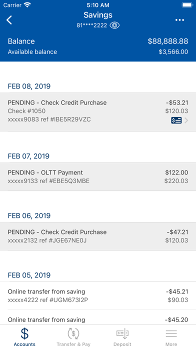 First Whitney Bank and Trust Screenshot