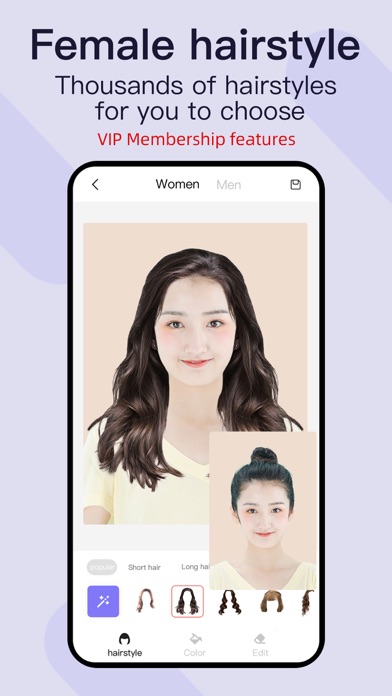 Hairstyle & Hair Color Changer Screenshot