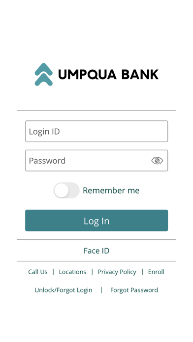 Umpqua Bank Mobile Banking Screenshot