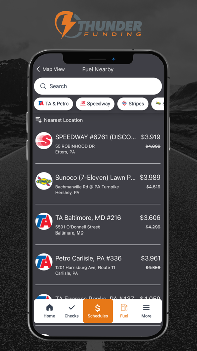 Thunder Funding Fuel Finder Screenshot