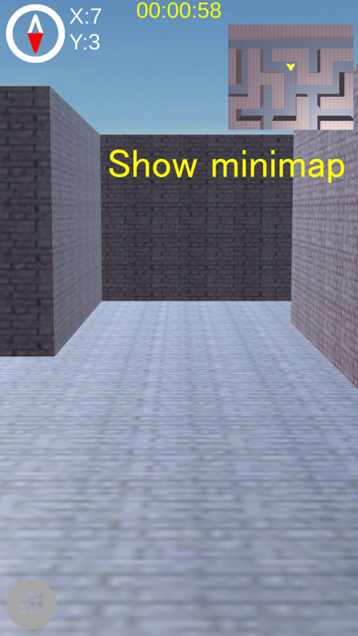3D Maze of brick walls Screenshot