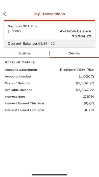 Summit National Bank Business Screenshot