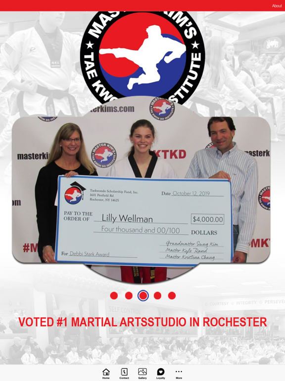 Master Kim’s Taekwondo iPad screenshot 1 - Sports app