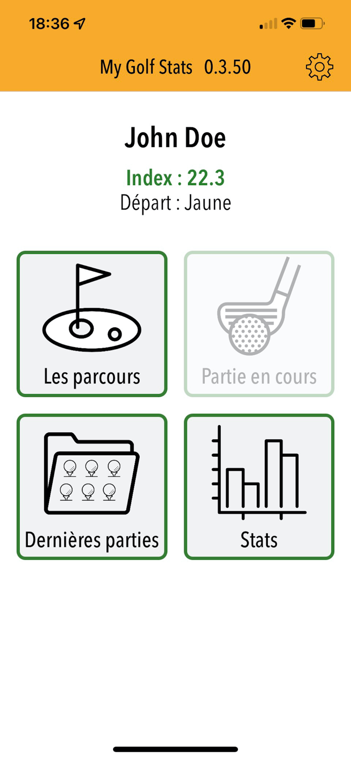 My golf scorecard and stats