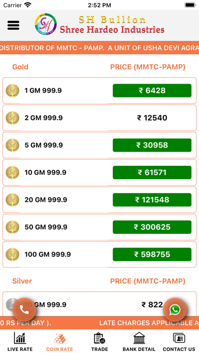 SH Bullion Screenshot