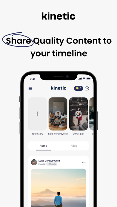 Kinetic Social App Screenshot