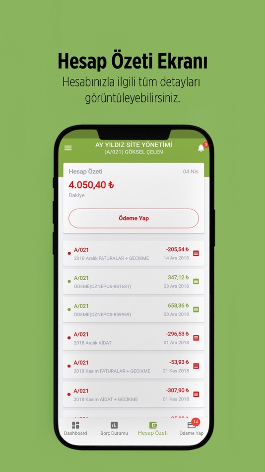 #4. Aidat Takip Sistemi (iOS) Tekijänä: Esref YARIMCA