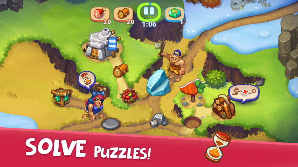 #5. Tribe Dash - Time Management (iOS) Podle: Matryoshka Games (CY) LTD