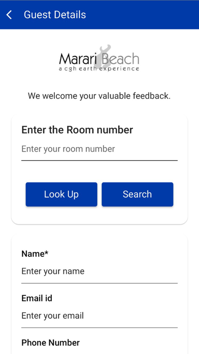 Guest Survey App for CGH Hotel Screenshot