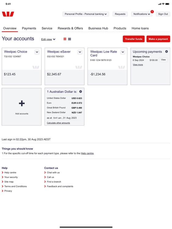 Westpac Banking for iPad screenshot-3