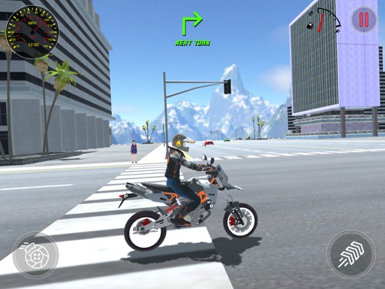 motor-bike ride in town