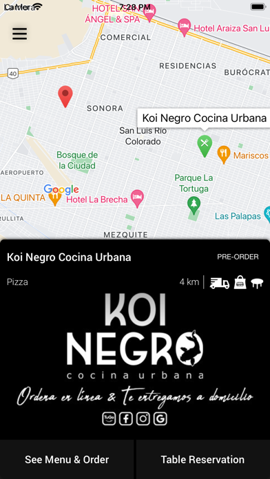 Koi Negro Cocina Urbana Screenshot