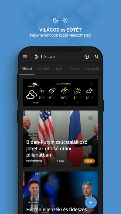 Hírstart - hírek és időjárás Screenshot