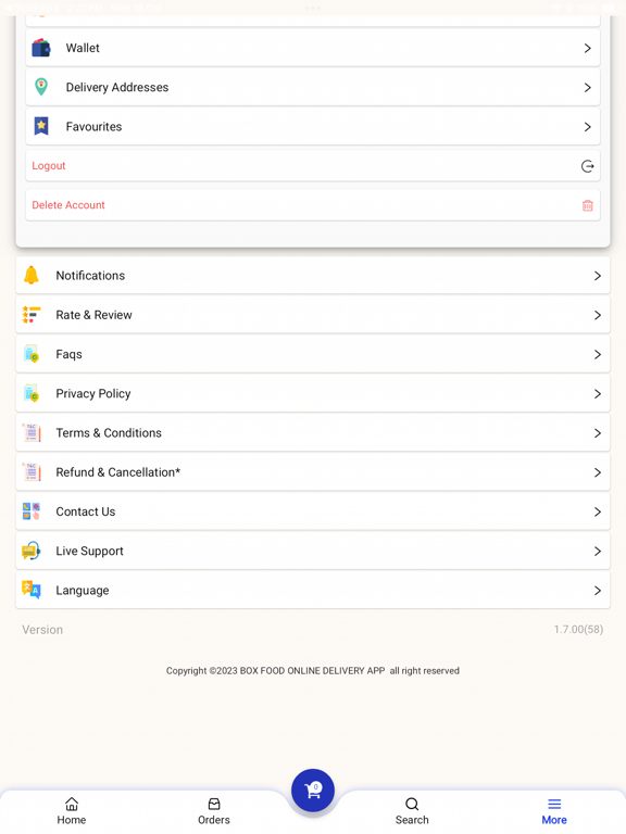 Screenshot #6 pour box food online delivery app